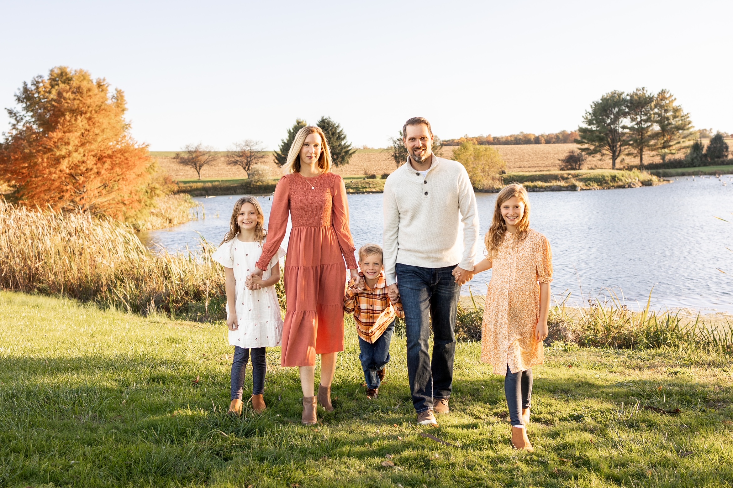 Dr. Andrea Eisgruber, physical therapist of Centered Health, with her family, husband, three children